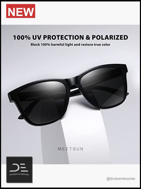 Polarized Sunglasses 3 Pack UV Protection Retro Square Wrap main image 6